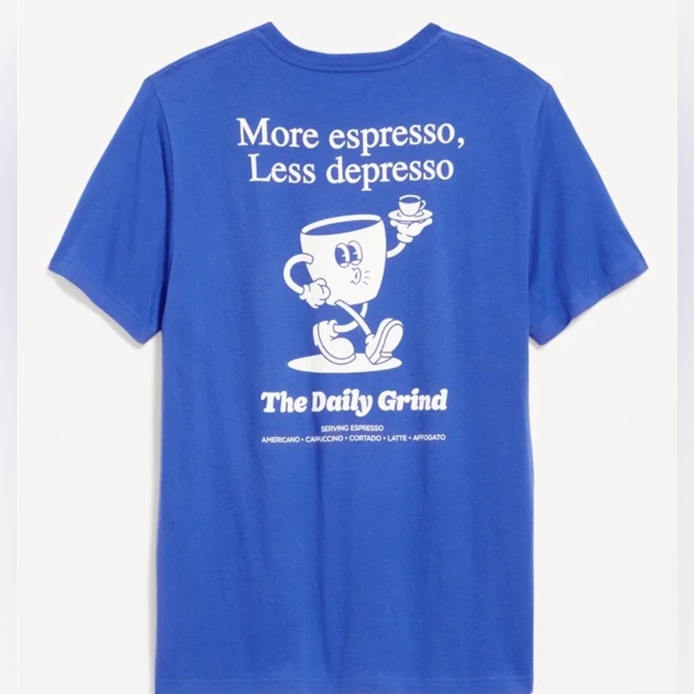 Old Navy Mens Blue Short Sleeve Graphic Tee